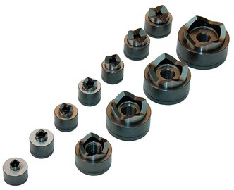 Rundlochersatz mit Lochern von PG7 bis PG48 + ø 30,5 mm