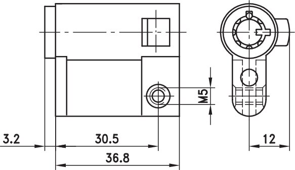 Adapter für Rundstangen